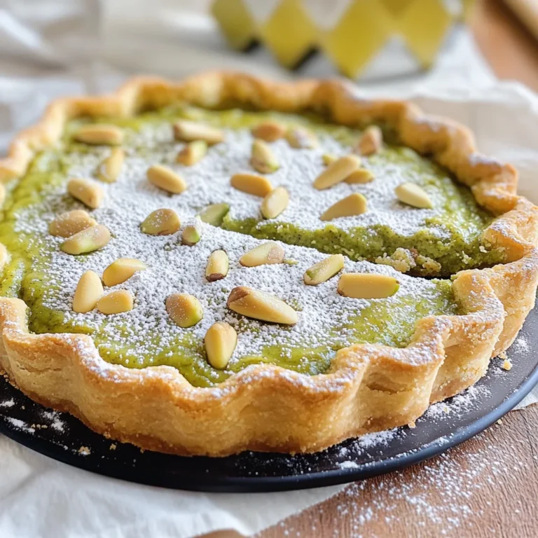 Crostata della nonna al pistacchio
