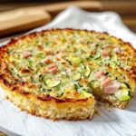 Crostata di riso con prosciutto di pollo cotto stracchino e zucchine