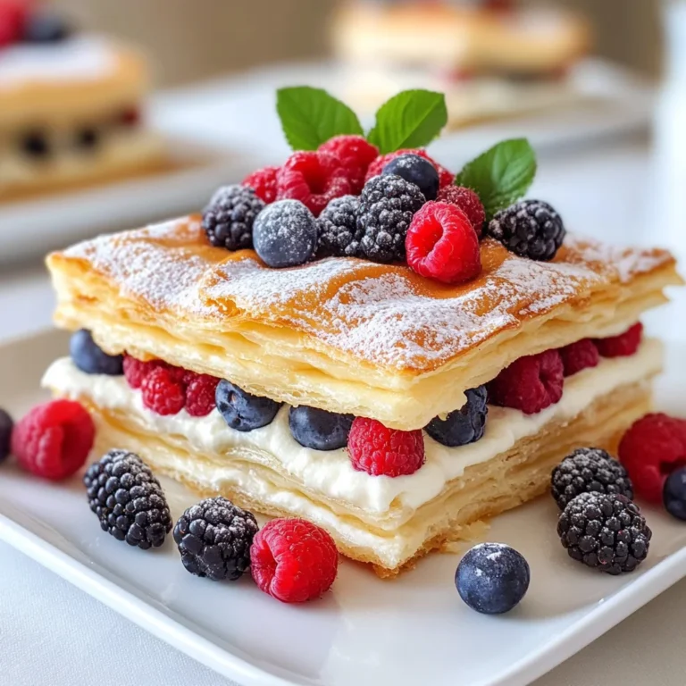 Millefoglie ai frutti di bosco