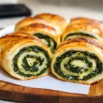 Rotolo di pizza con spinaci
