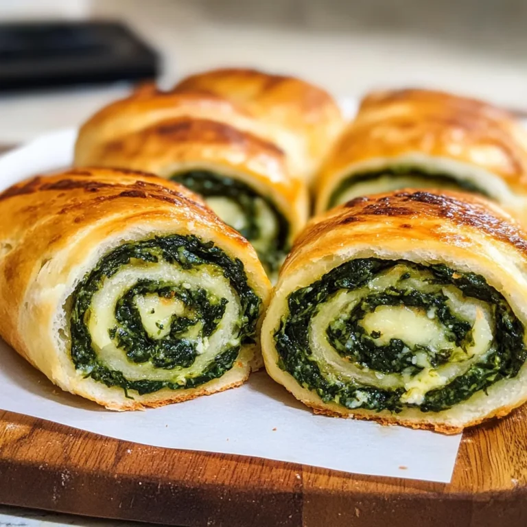 Rotolo di pizza con spinaci