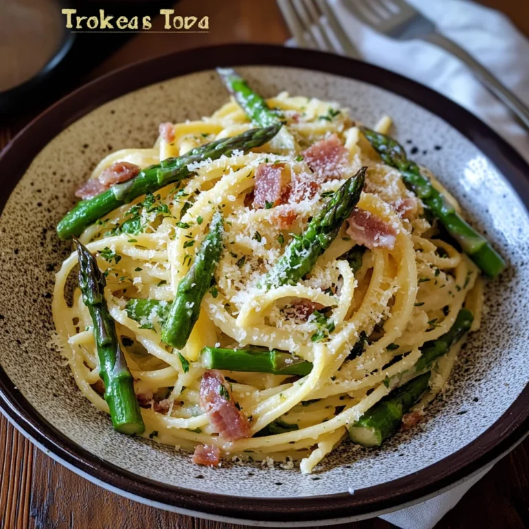 Trofie con asparagi e pancetta di tacchino